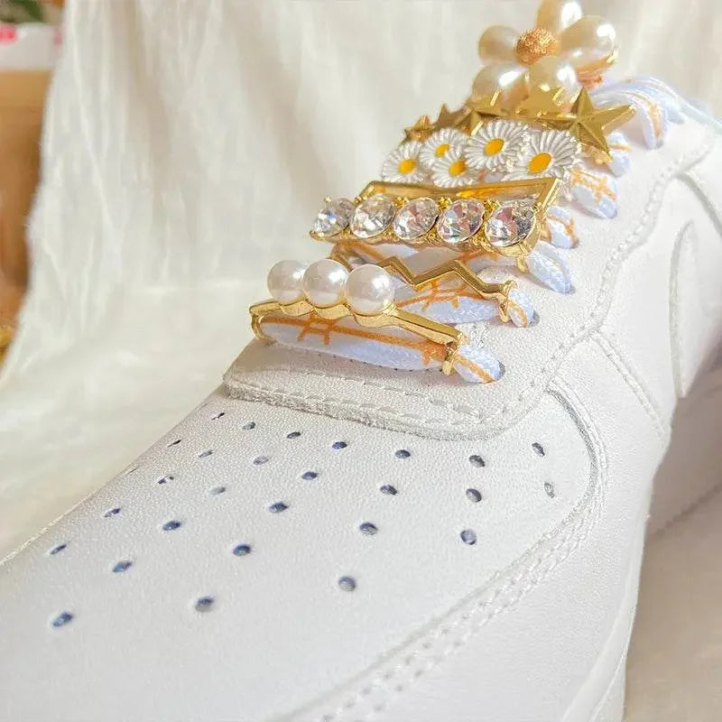 Shoelaces Clips Decoration Shiny Rhinestones - IVORYNN