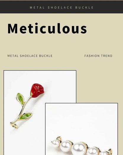 Shoelaces Clips Decoration Shiny Rhinestones - IVORYNN