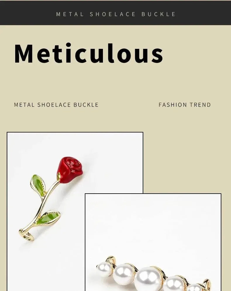 Shoelaces Clips Decoration Shiny Rhinestones - IVORYNN