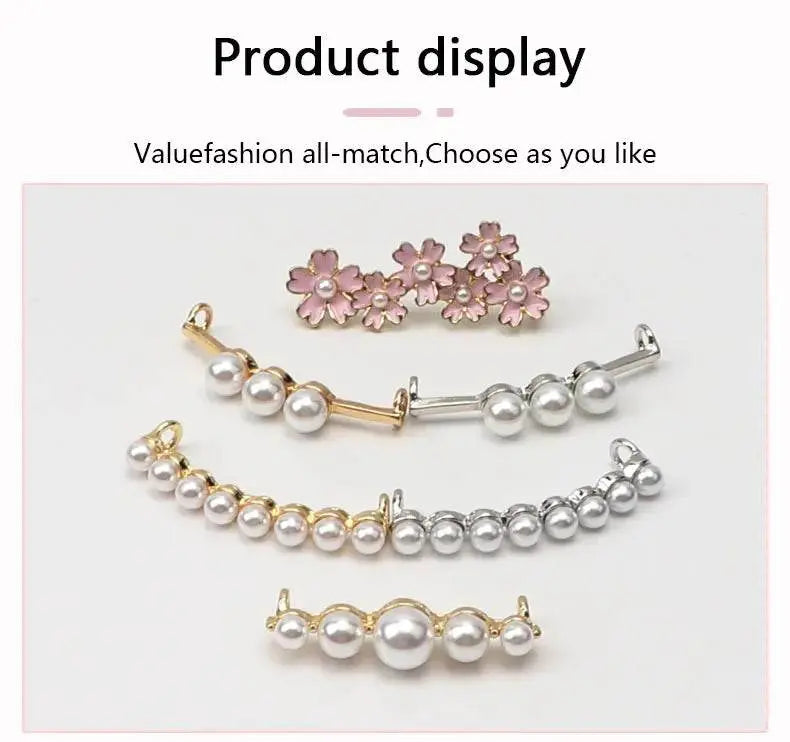 Shoelaces Clips Decoration Shiny Rhinestones - IVORYNN