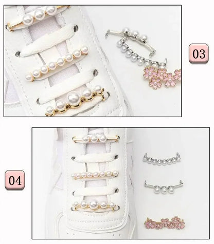 Shoelaces Clips Decoration Shiny Rhinestones - IVORYNN
