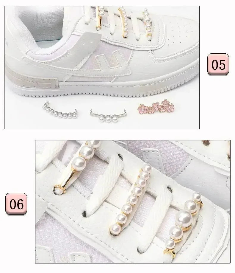 Shoelaces Clips Decoration Shiny Rhinestones - IVORYNN