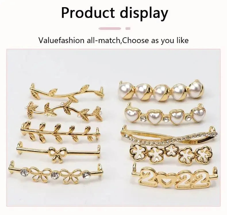 Shoelaces Clips Decoration Shiny Rhinestones - IVORYNN