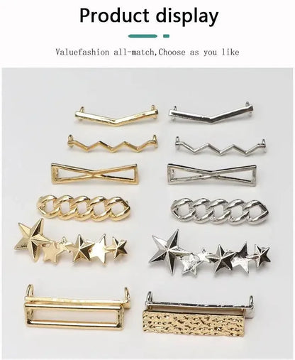 Shoelaces Clips Decoration Shiny Rhinestones - IVORYNN