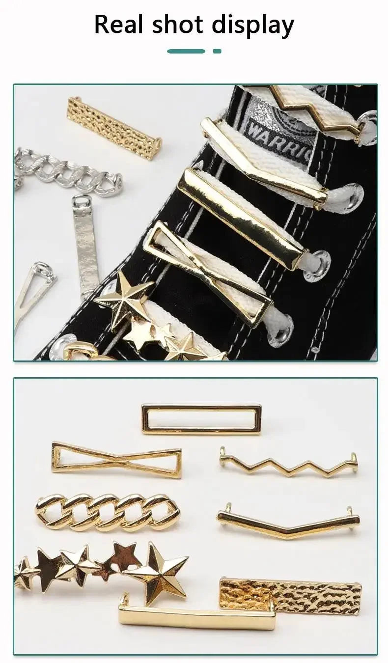 Shoelaces Clips Decoration Shiny Rhinestones - IVORYNN