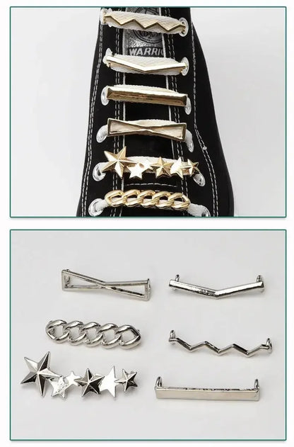 Shoelaces Clips Decoration Shiny Rhinestones - IVORYNN