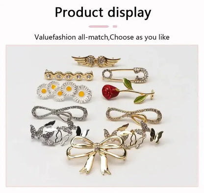 Shoelaces Clips Decoration Shiny Rhinestones - IVORYNN