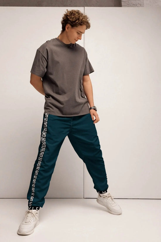 Side Solid Unisex  Blue Whale track pants - IVORYNN
