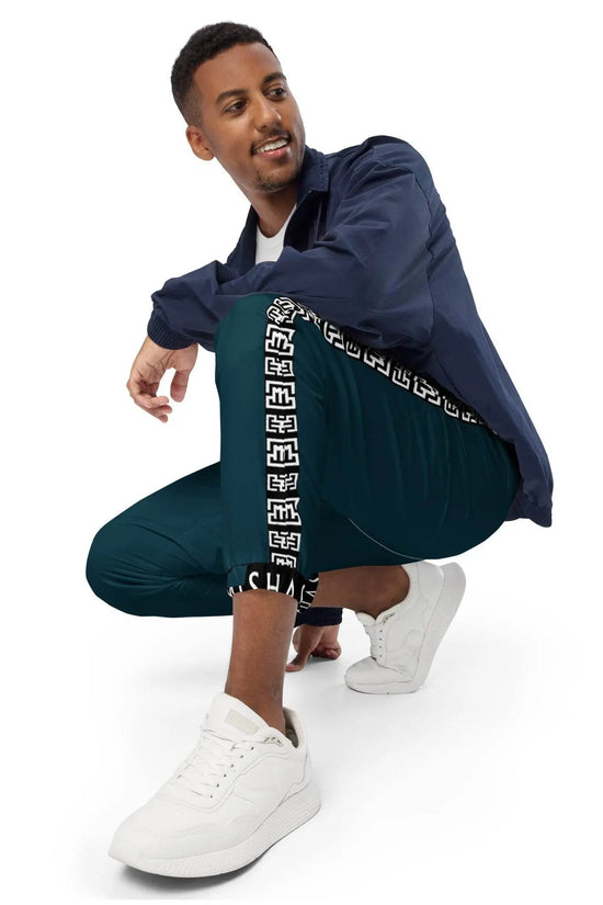 Side Solid Unisex  Blue Whale track pants - IVORYNN