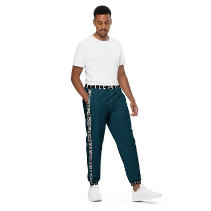 Side Solid Unisex  Blue Whale track pants - IVORYNN