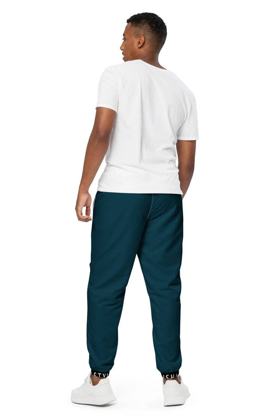 Side Solid Unisex  Blue Whale track pants - IVORYNN