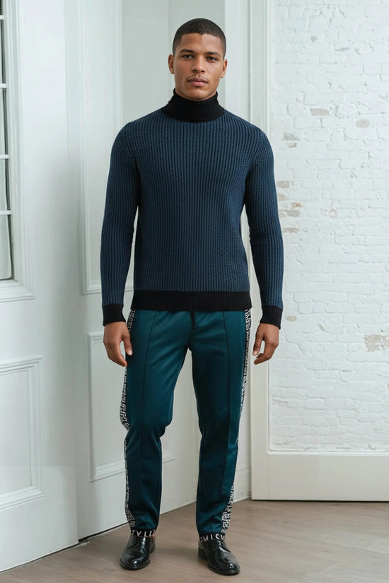 Side Solid Unisex  Blue Whale track pants - IVORYNN