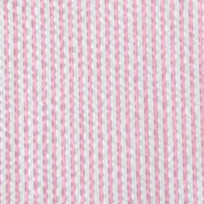 Slim Fit Two-Button Seersucker Pink Suit Set - IVORYNN