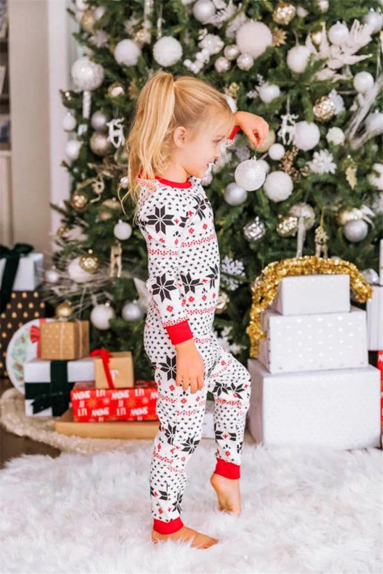 Snowflake Pattern Top and Pants Set - IVORYNN