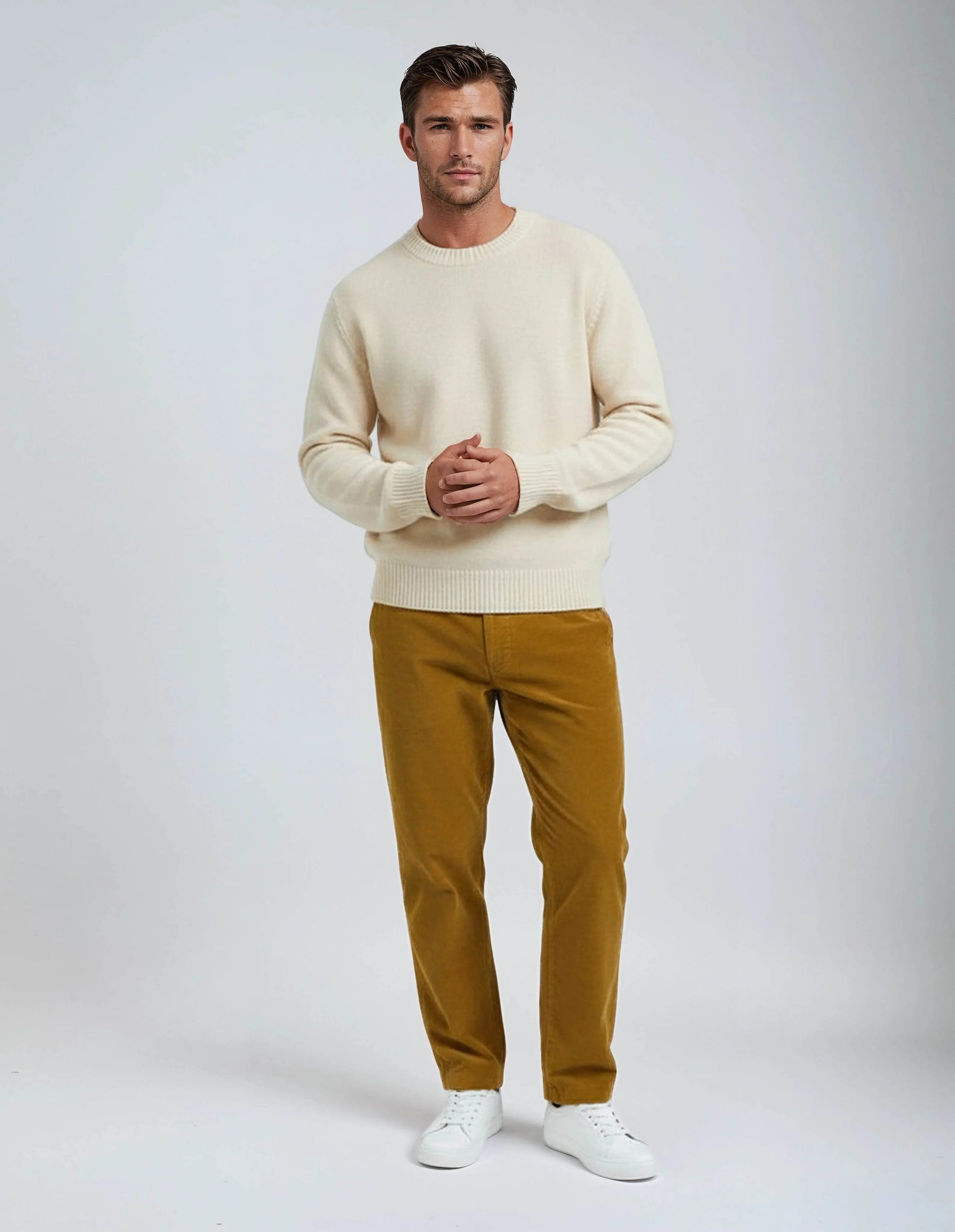 Soft Stretch Classic Albero Corduroy Pants - IVORYNN