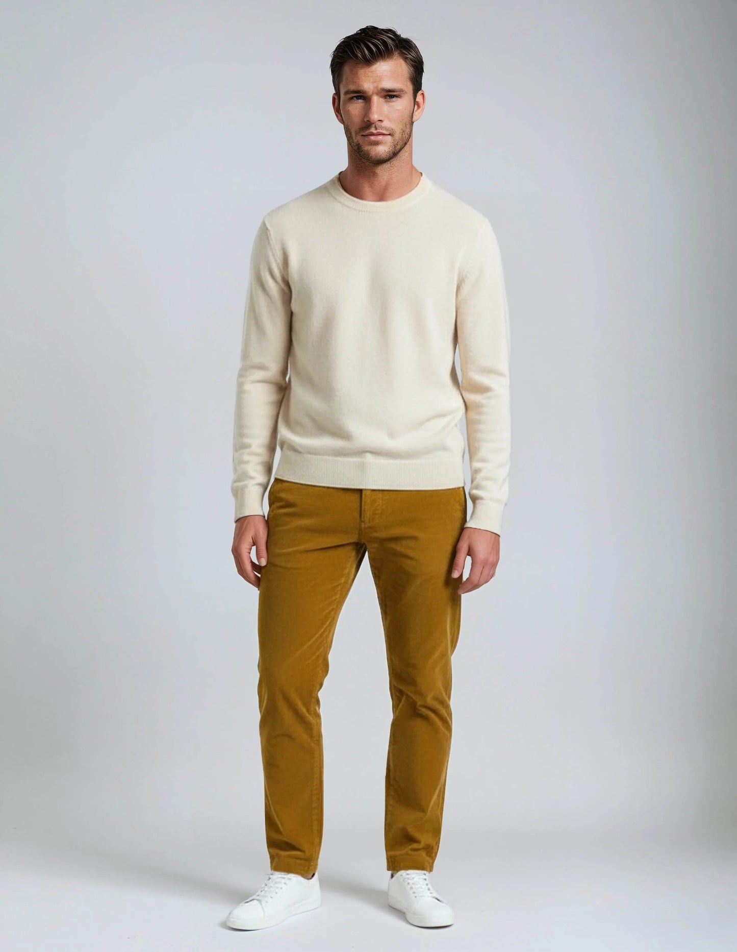 Soft Stretch Classic Albero Corduroy Pants - IVORYNN