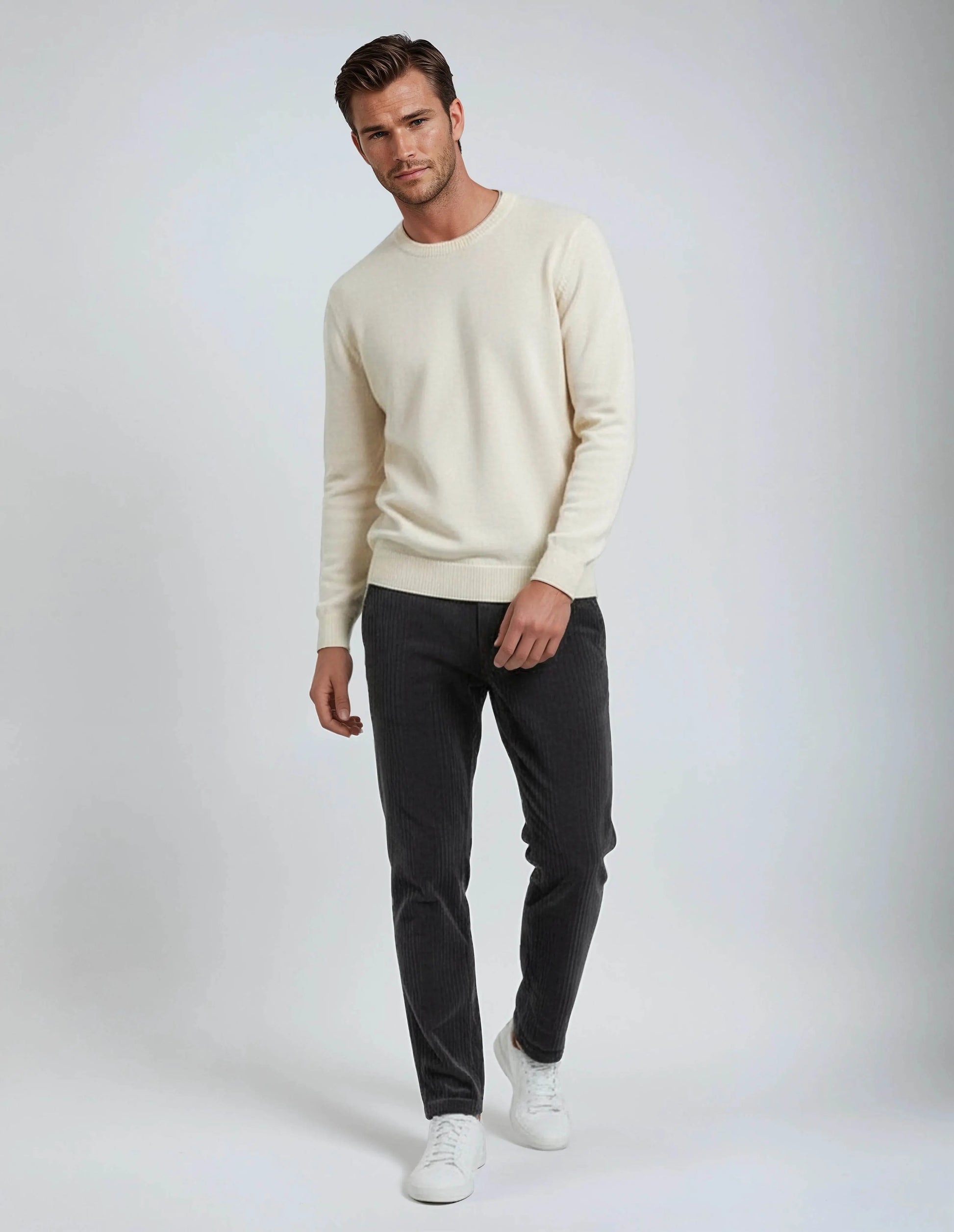 Soft Stretch Classic Brown Corduroy Pants - IVORYNN