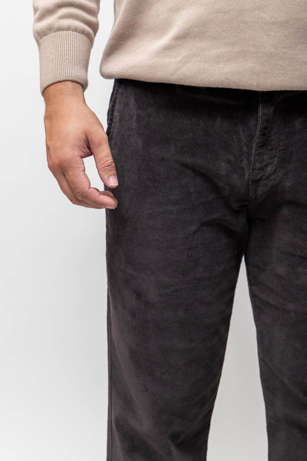 Soft Stretch Classic Brown Corduroy Pants - IVORYNN