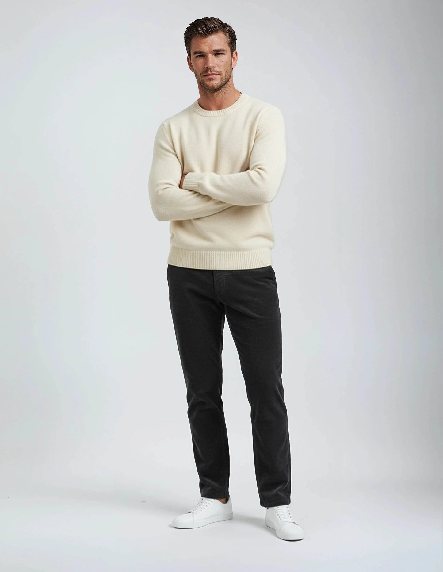 Soft Stretch Classic Brown Corduroy Pants - IVORYNN