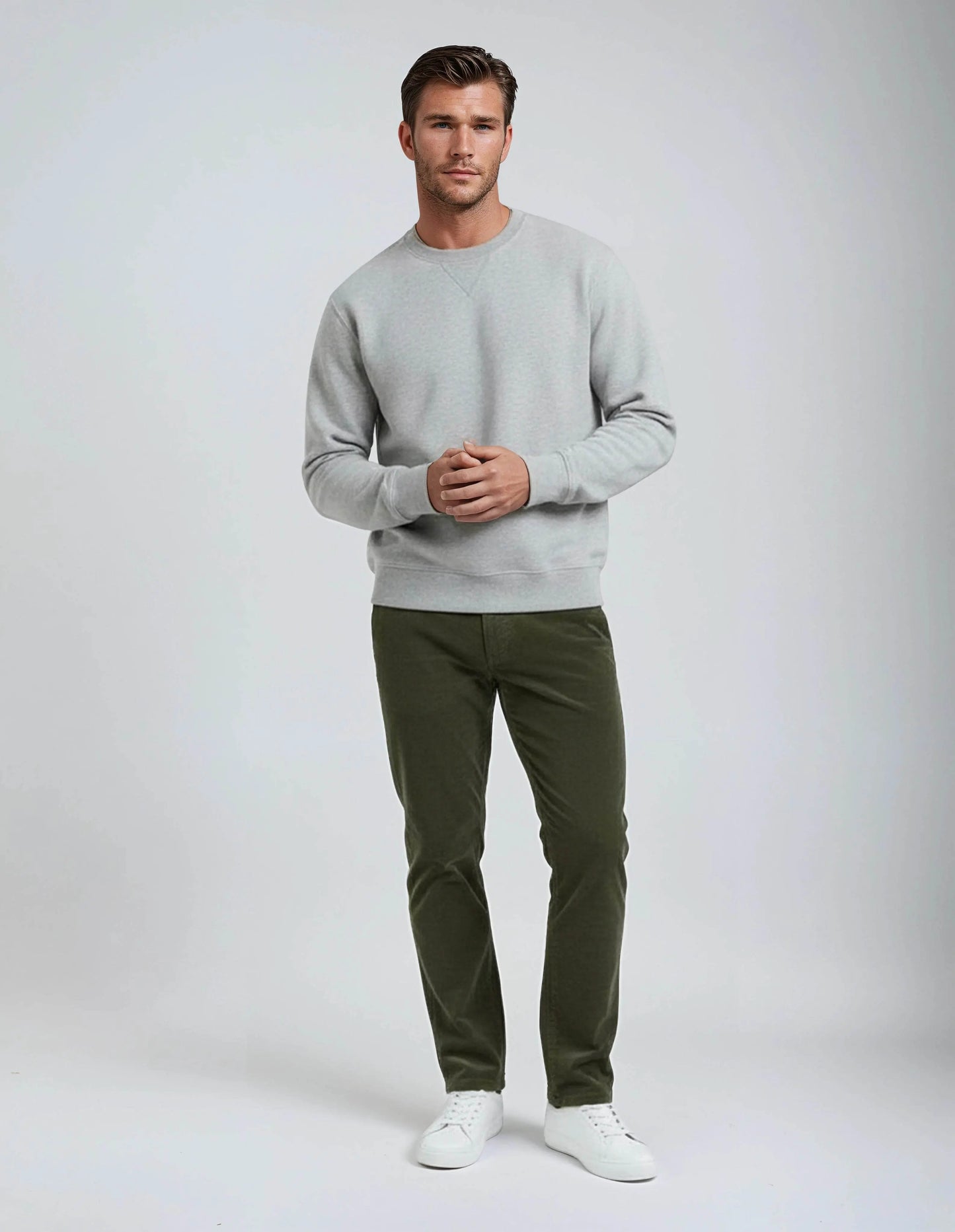 Soft Stretch Classic Hunting Green Corduroy Pants - IVORYNN