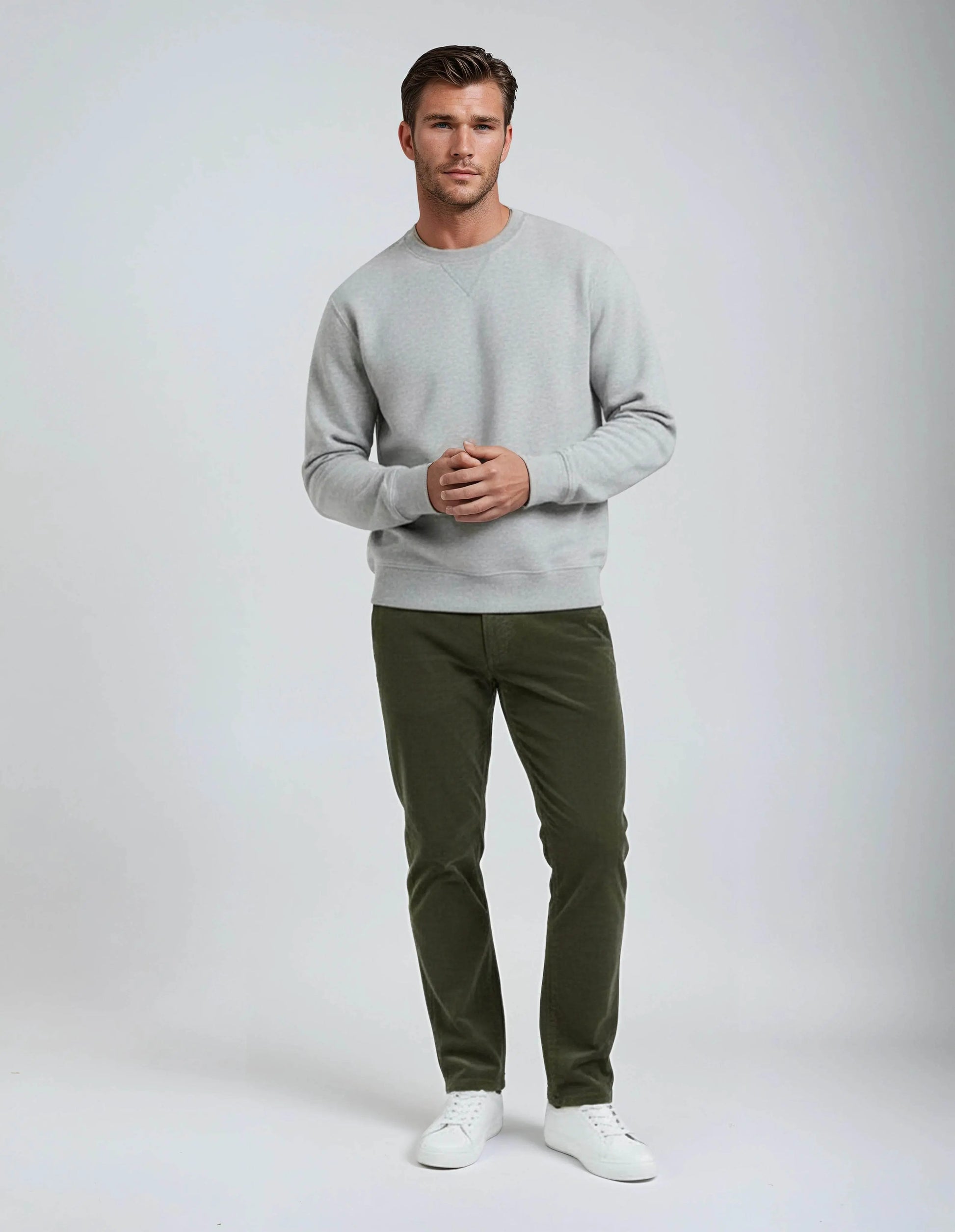 Soft Stretch Classic Hunting Green Corduroy Pants - IVORYNN