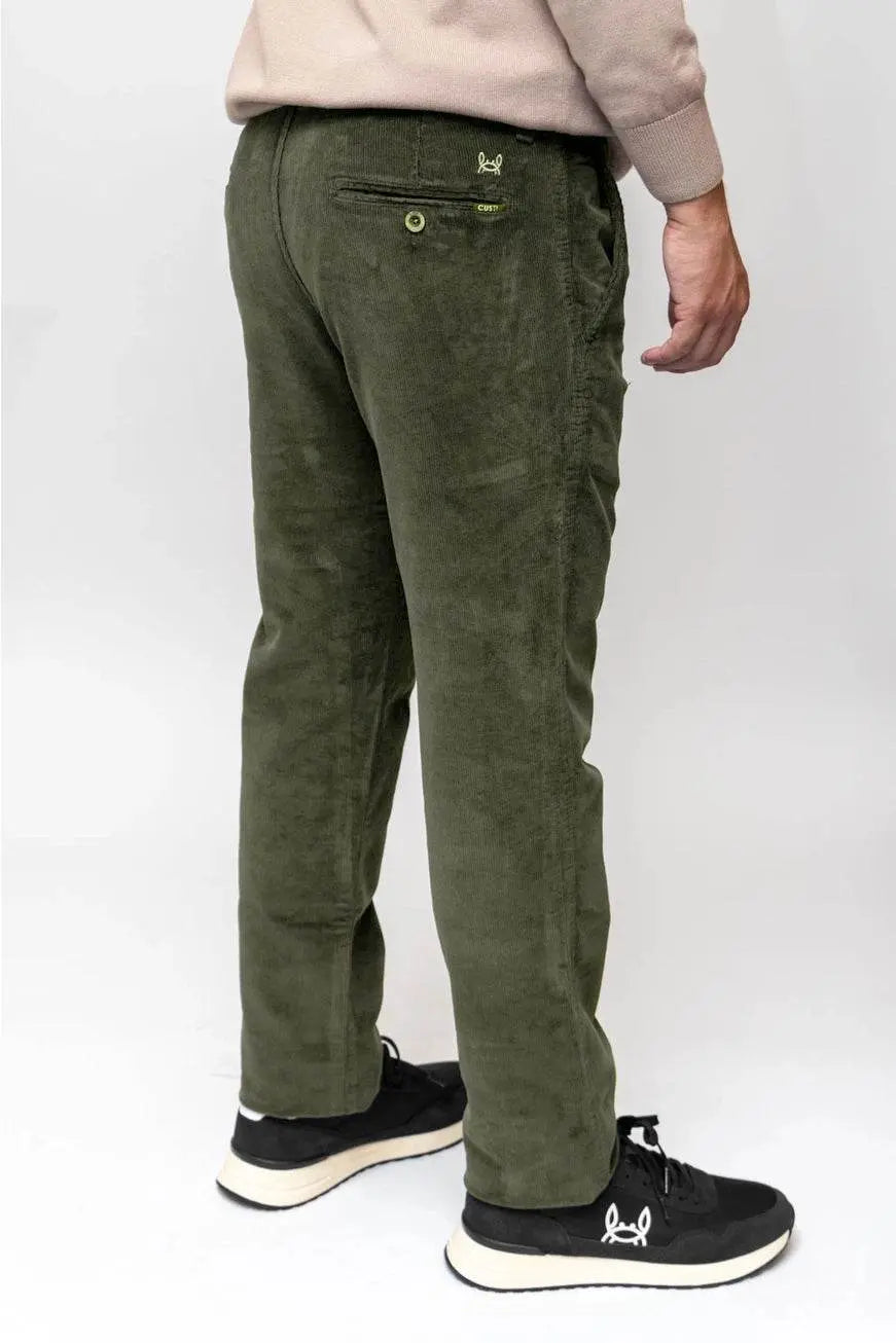 Soft Stretch Classic Hunting Green Corduroy Pants - IVORYNN