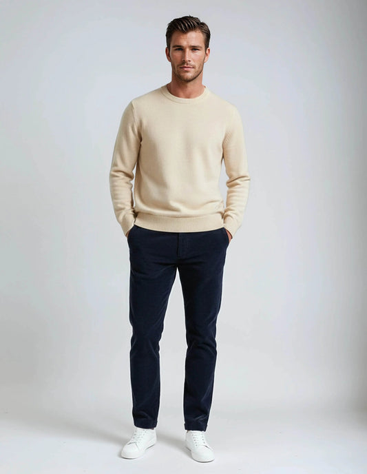 Soft Stretch Classic Navy Blue Corduroy Pants