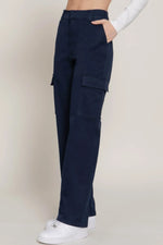 Straight Fit Comfort Functional Navy Long Pants - IVORYNN