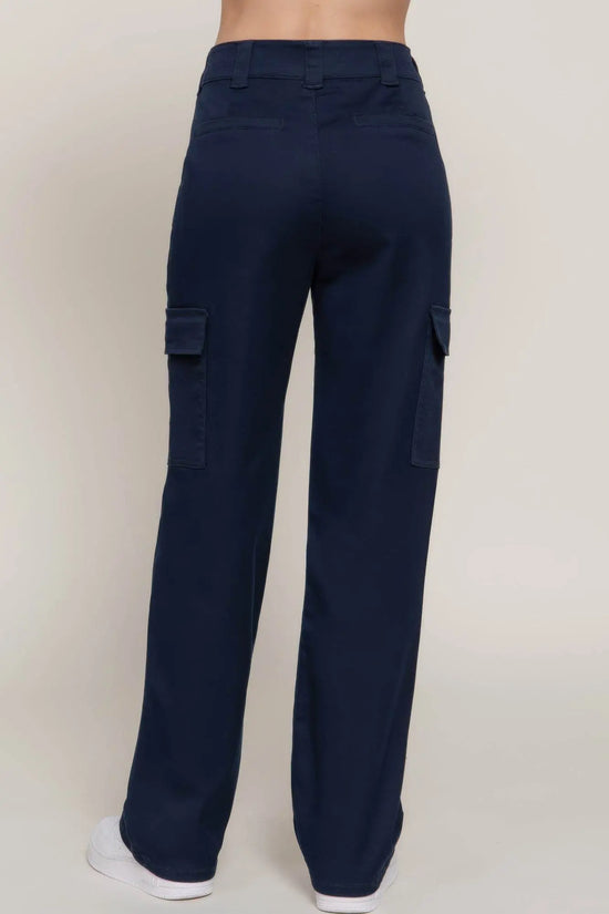 Straight Fit Comfort Functional Navy Long Pants - IVORYNN