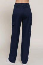 Straight Fit Comfort Functional Navy Long Pants - IVORYNN