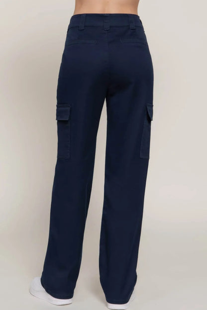 Straight Fit Comfort Functional Navy Long Pants - IVORYNN