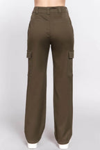 Straight Fit Comfort Functional Olive Drab Camouflage Long Pants - IVORYNN