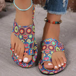 Stylish Toe Loop Flats Sandals - IVORYNN