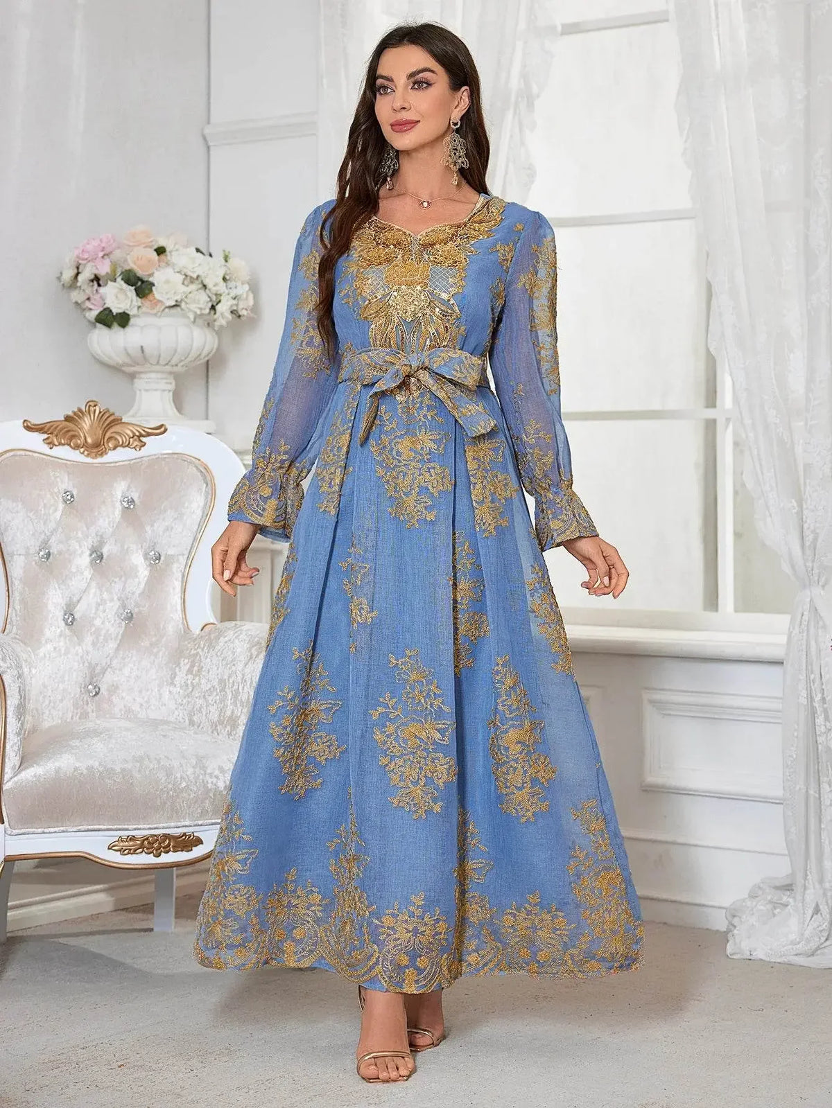 Summer Floral Anti Pilling Breathable Jalabiya - IVORYNN