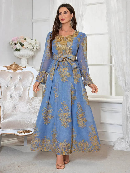 Summer Floral Anti Pilling Breathable Jalabiya - IVORYNN