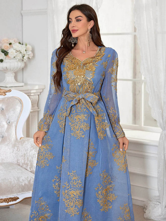 Summer Floral Anti Pilling Breathable Jalabiya