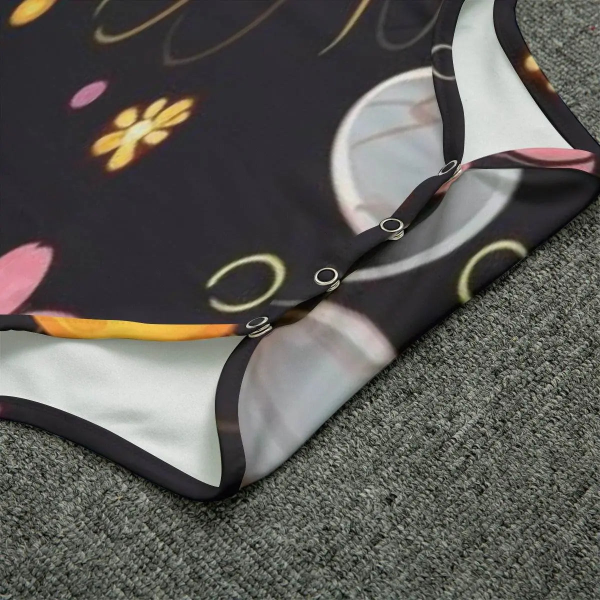 Sun Flower Black Baby Bodysuits - IVORYNN