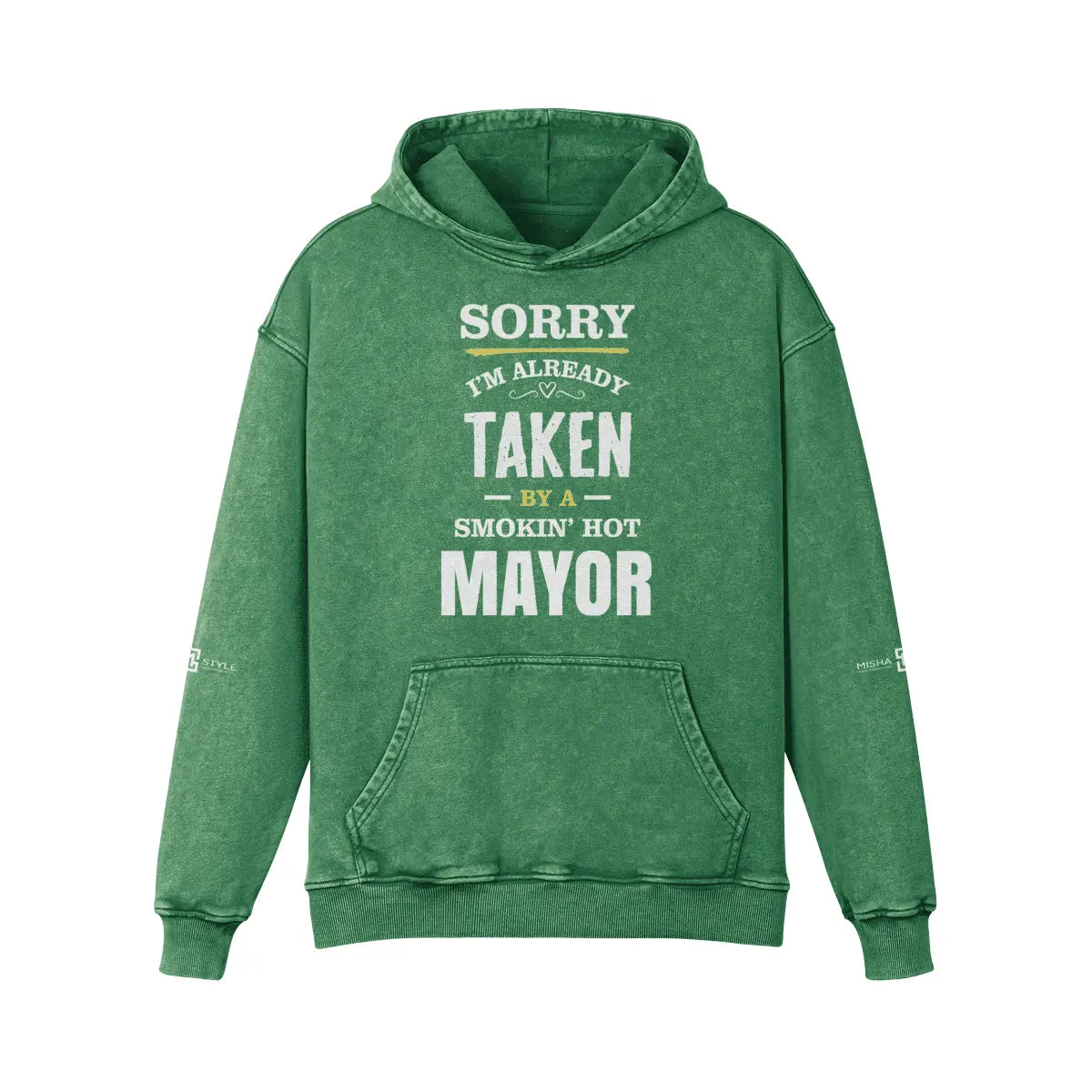 Super Heavyweight Faded Cactus Green Hoodie - IVORYNN
