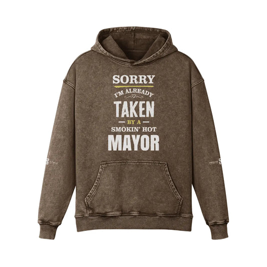 Super Heavyweight Faded Fade Brown Hoodie