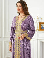 Thick Velvet Purple Luxury Maxi Kaftan - IVORYNN