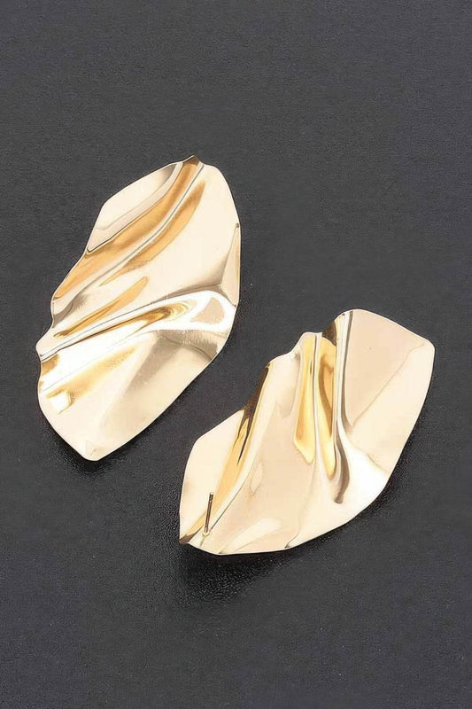Trendy leaf Metal Earring