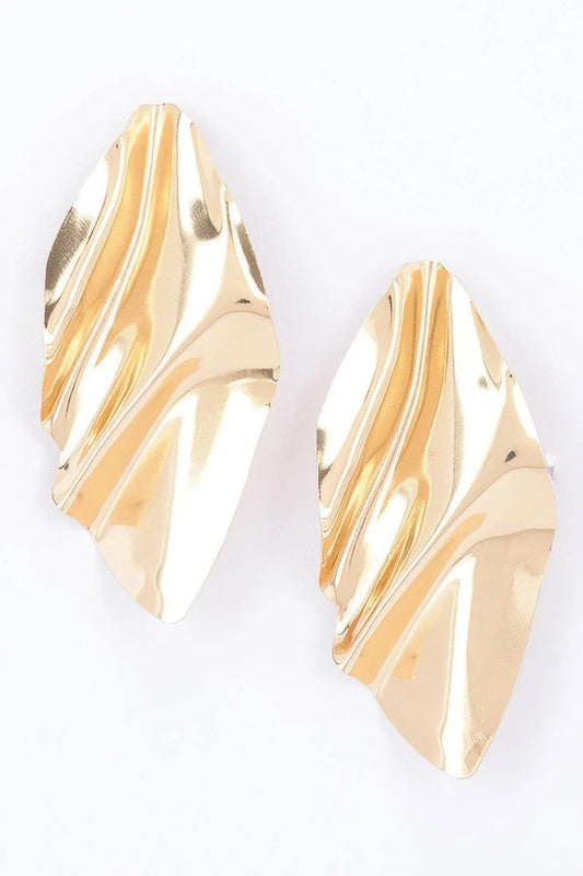 Trendy leaf Metal Earring