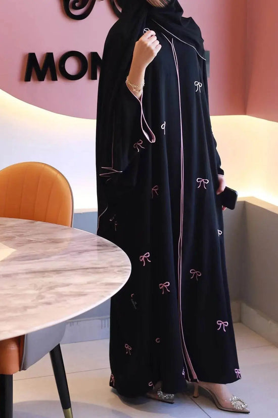 Turkish Elegant Cardigan Embroidered Abaya - IVORYNN