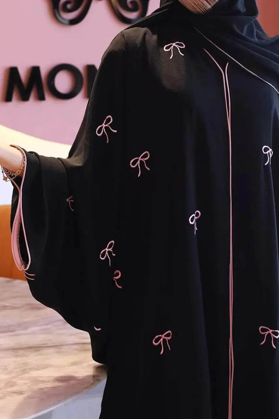 Turkish Elegant Cardigan Embroidered Abaya - IVORYNN