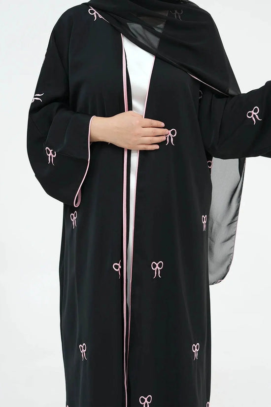 Turkish Elegant Cardigan Embroidered Abaya - IVORYNN