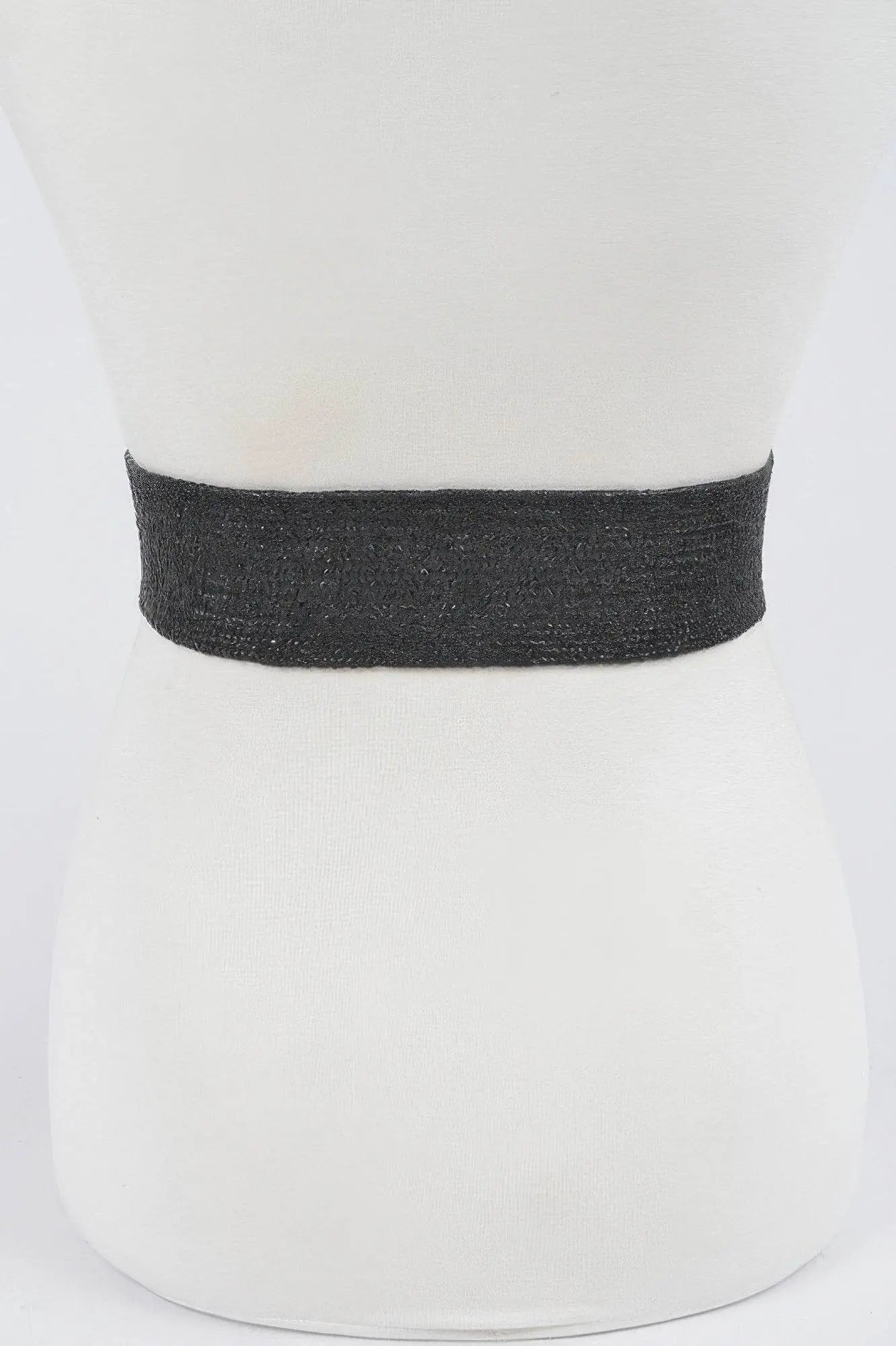 Two Blocks Metal Buckle Stretch Belt - IVORYNN