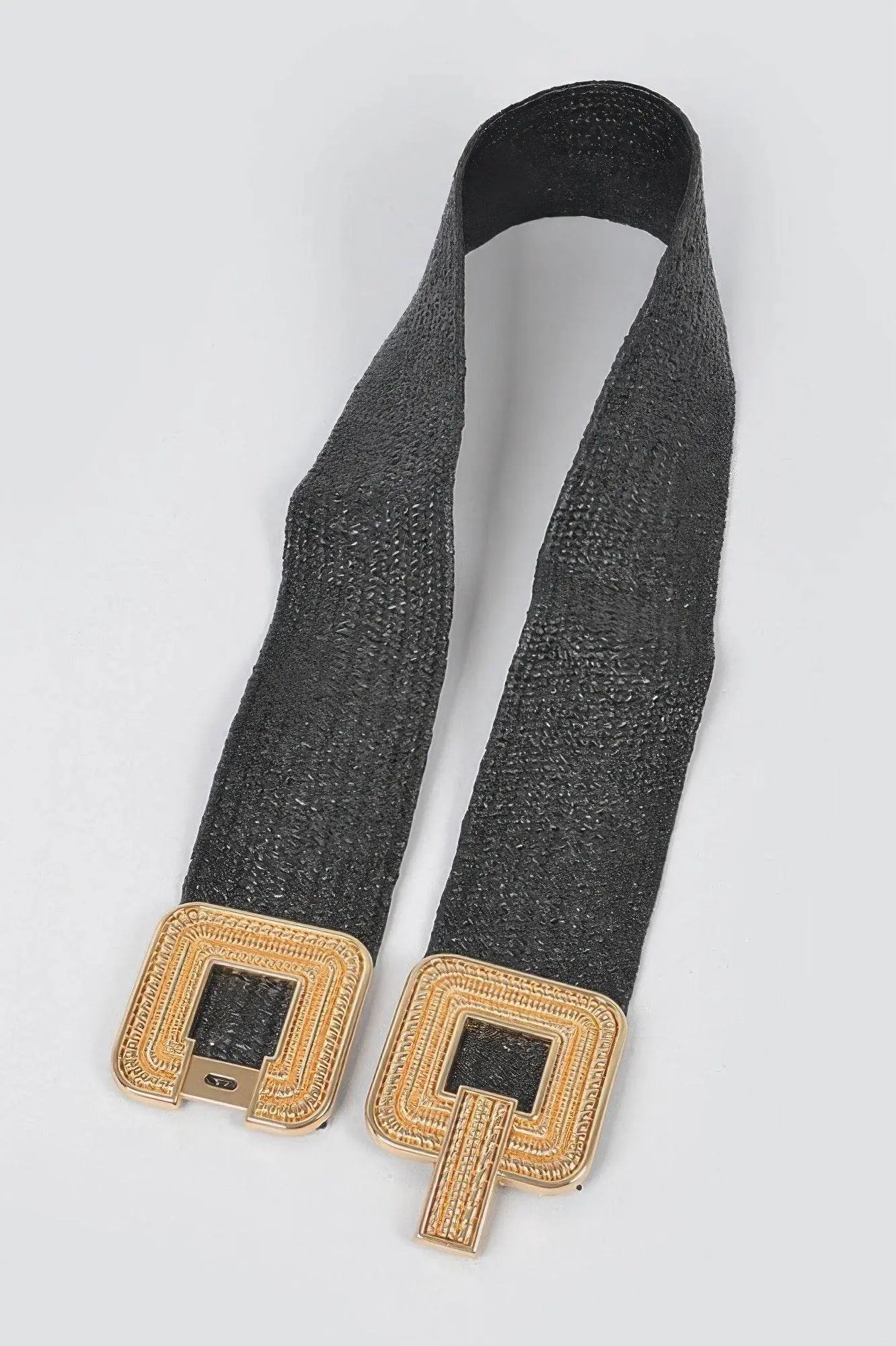 Two Blocks Metal Buckle Stretch Belt - IVORYNN