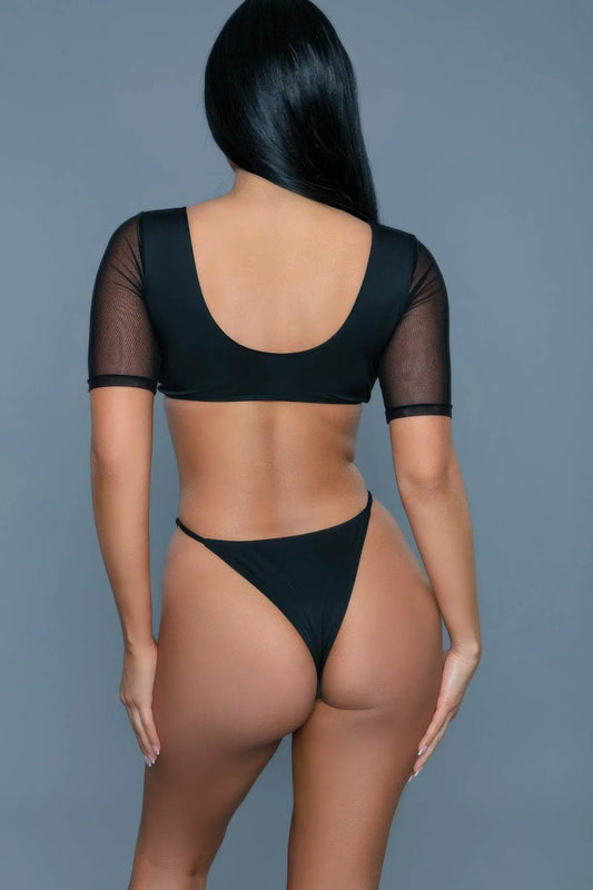 Two Pieces Black Swimsuit
