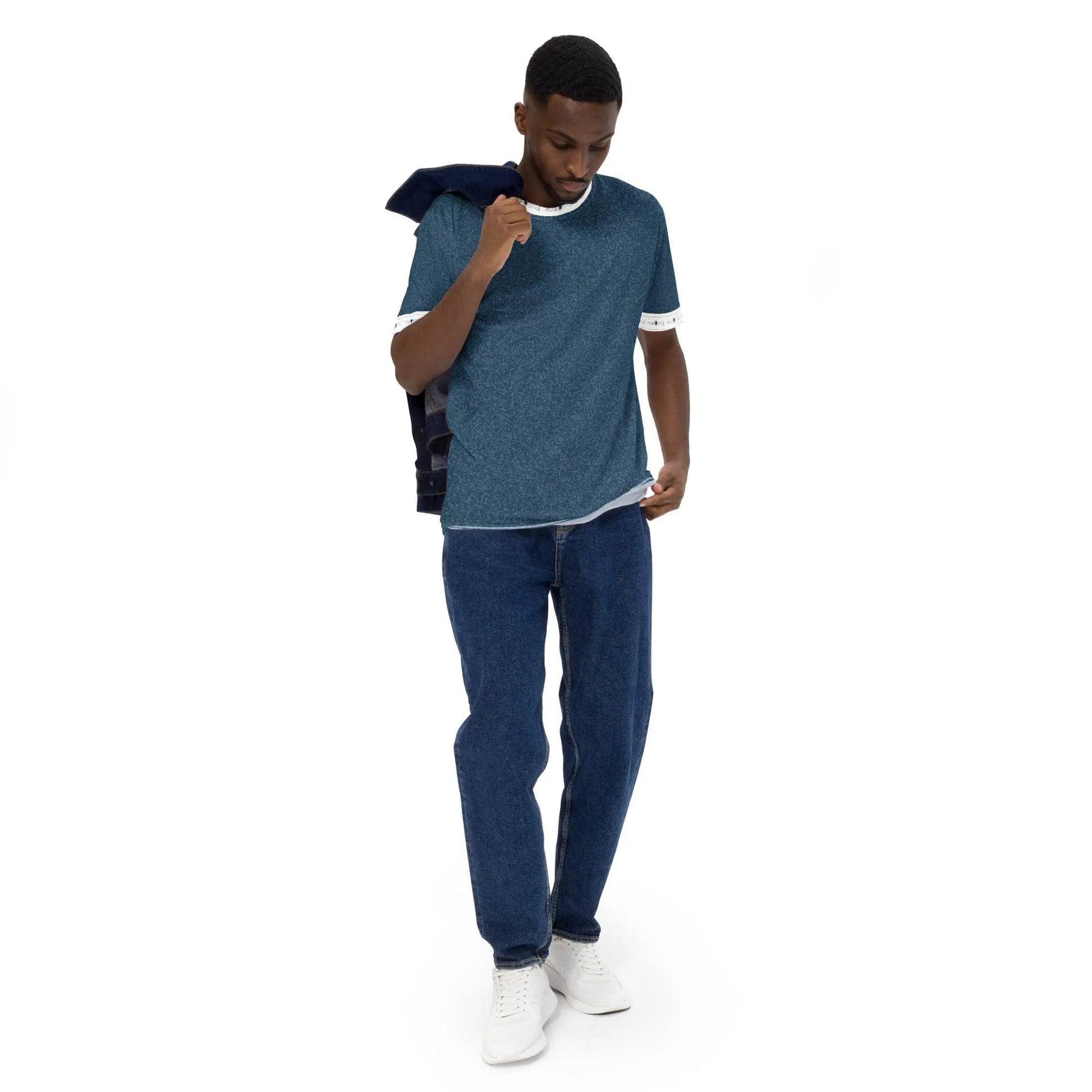 Unique Air Japanese Indigo Men T-Shirt - IVORYNN