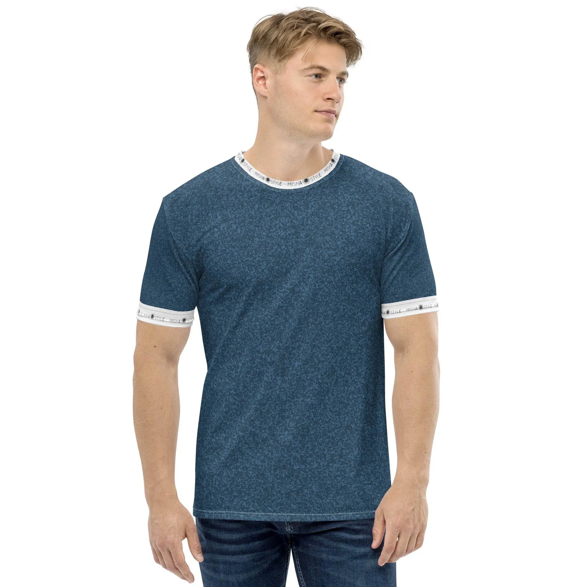 Unique Air Japanese Indigo Men T-Shirt - IVORYNN